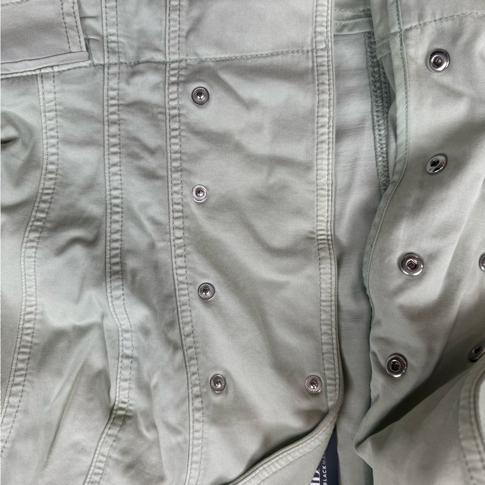 White House Black Market Sea Foam Green Double Breasted Cropped Jacket Size 4 - Picture 5 of 12